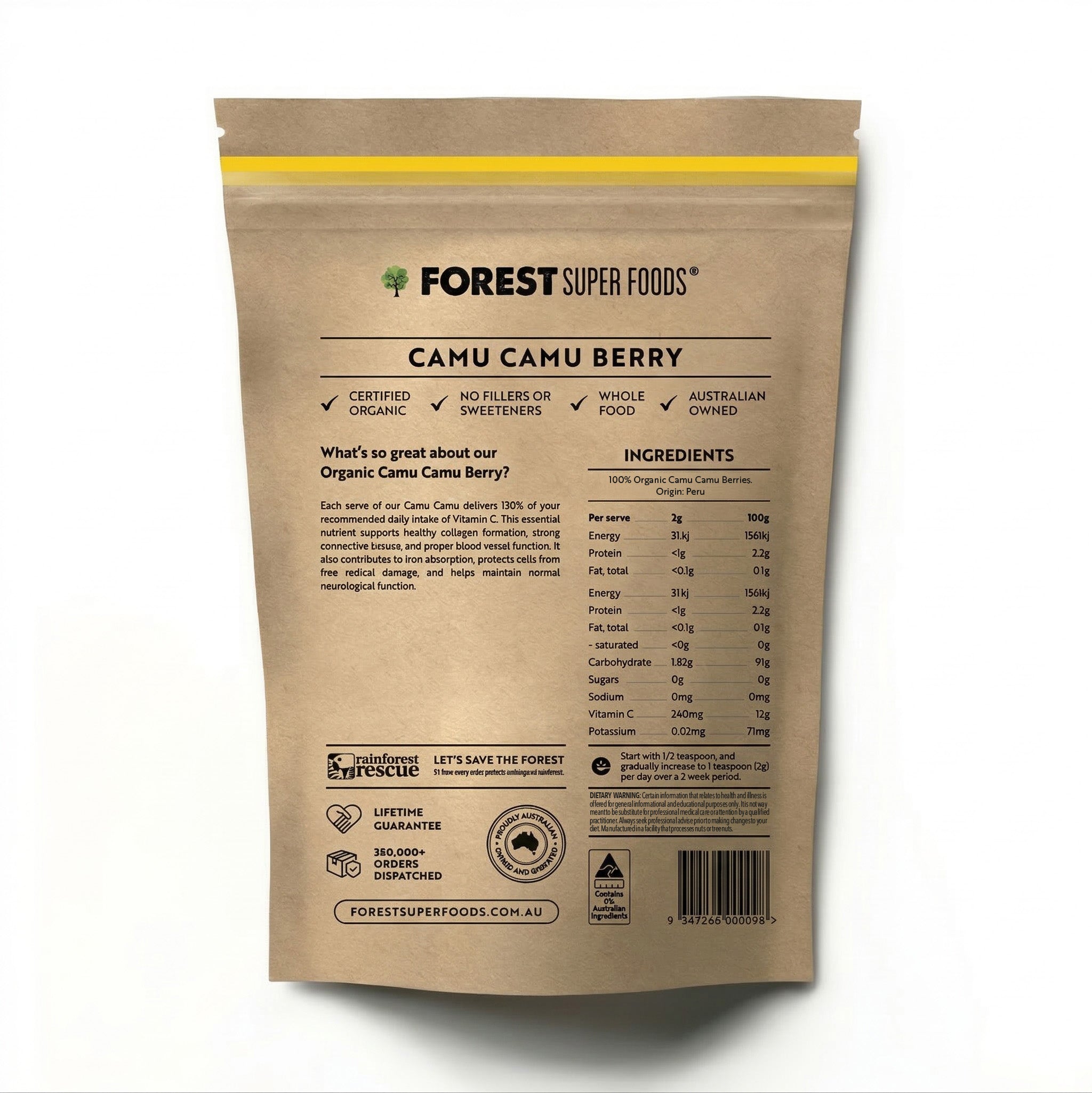 Certified Organic Camu Camu Berry Powder